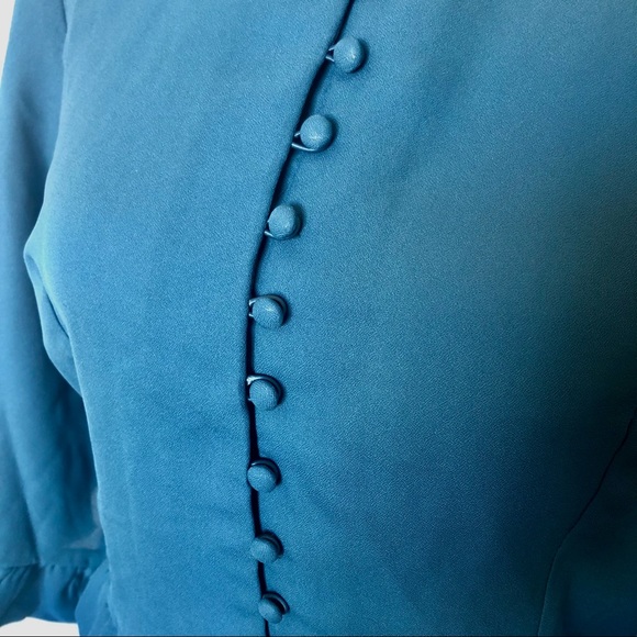 NWT Blue Blouse with Buttons - Picture 5 of 10